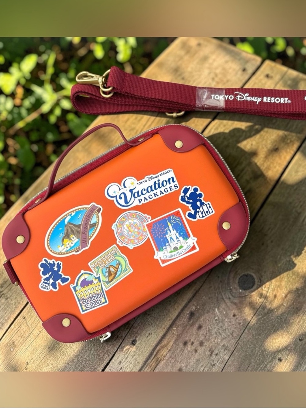 Disney Tokyo Vacation Patch Orange Crossbody Bag
